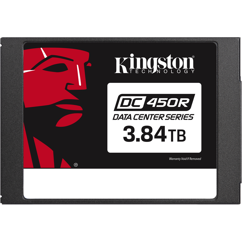 Твердотельный накопитель/ Kingston SSD DC450R, 3840GB, 2.5" 7mm, SATA3, 3D TLC, R/W 560/525MB/s, IOPs 99 000/26 000, TBW 2823, DWPD 0.4 (5 лет)