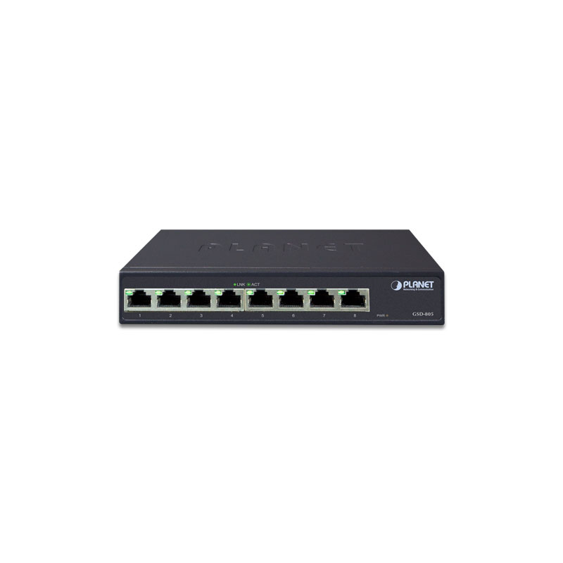 коммутатор/ PLANET 8-Port 1000Base-T Desktop Gigabit Ethernet Switch - Internal Power