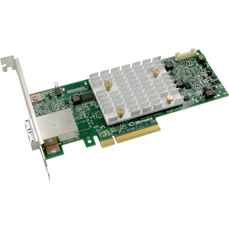 Microsemi Adaptec SmartRAID 3154-8e Single,8 external ports,PCIe Gen3 ,x8,4 GB DDR4,RAID 0/1/10,RAID 5/6/50/60,FlexConfig,maxCache 4.0