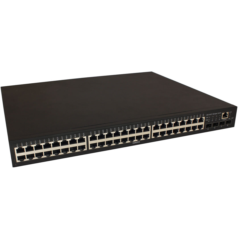 Коммутатор/ OSNOVO Управляемый L2 PoE коммутатор Gigabit Ethernet на 48 RJ45 PoE + 4*GE SFP, до 30W на порт, суммарно до 800W