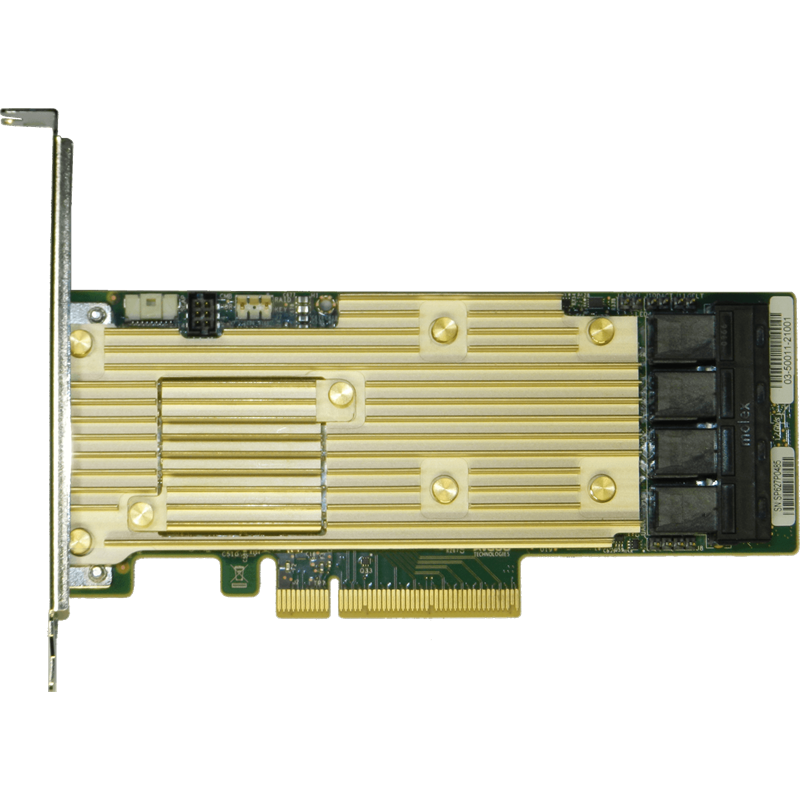 Intel® RAID Adapter RSP3TD160F Tri-mode PCIe/SAS/SATA , SAS3516, 16 int. ports PCIe/SAS/SATA, RAID 0, 1, 10, 5, 50, 6, 60 +JBOD, Cache 4GB, PCIe x8 Gen3