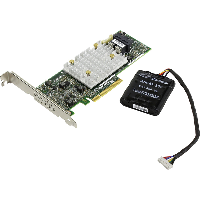 Microsemi Adaptec SmartRAID 3152-8i Single,8 internal port,PCIe Gen3 ,x8,2 GB DDR4,RAID 0/1/10,RAID 5/6/50/60,FlexConfig,maxCache 4.0