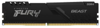 Память оперативная/ Kingston 16GB 3200MHz DDR4 CL16 DIMM 1Gx8 FURY Beast Black