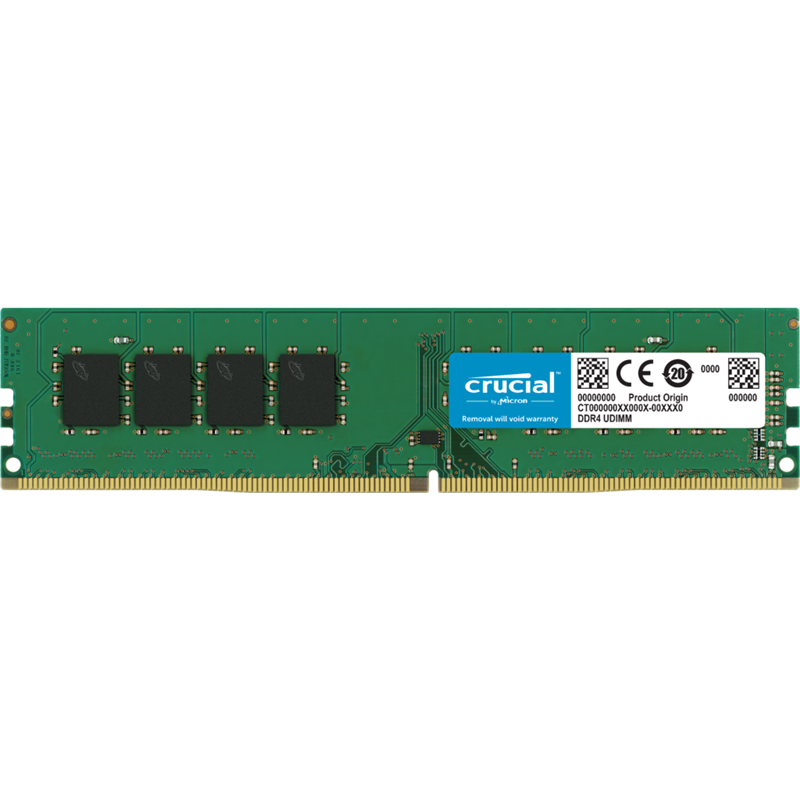 Crucial 8GB DDR4 3200 MT/s (PC4-25600) CL22 SR Unbuffered DIMM 288pin