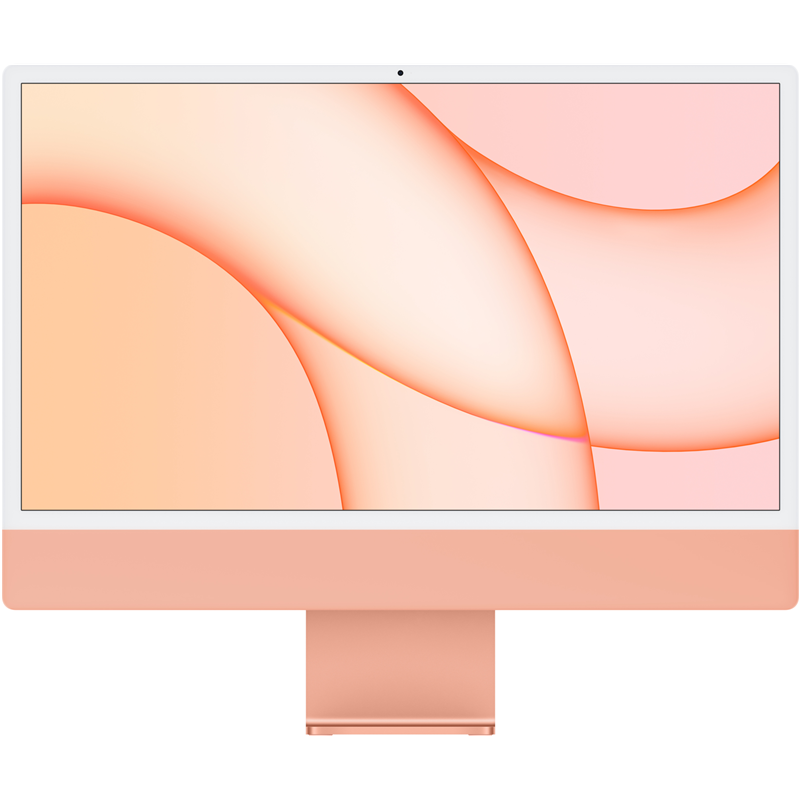 24-inch iMac with Retina 4.5K display: Apple M1 chip with 8-core CPU and 8-core GPU/8GB unified memory/256GB SSD - Orange
