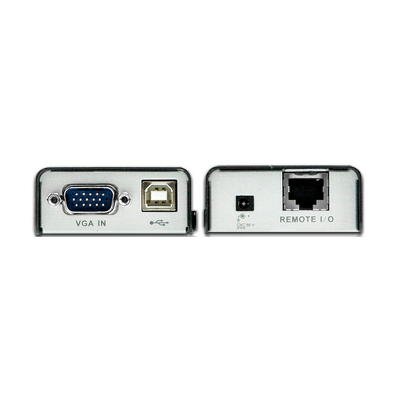 Удлинитель/усилитель/extender, VGA/SVGA+KBD+MOUSE USB, 100 метр., HD-DB15+USB A-тип/USB B-тип, Female, без шнуров, Б.П. 220> 5V, (по витой паре/UTP/FTP макс.разрешение 1920х1200 60Hz(30m) 1280х1024 60Hz(100m) DDC2B3 г.гар.+электростраховка/ATEN/ Mini USB 