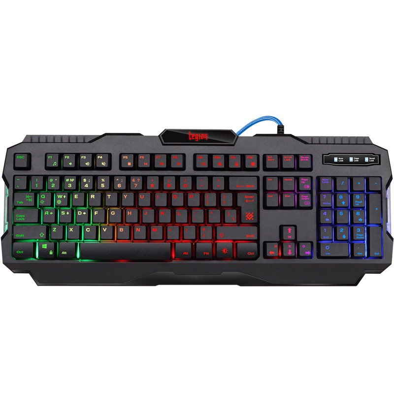Defender Проводная игровая клавиатура Legion GK-010DL RU,RGB подсветка,19 Anti-Ghost