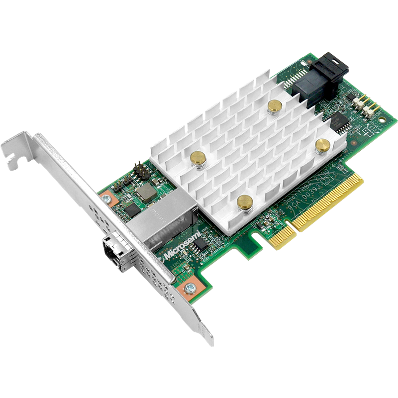 Microsemi Adaptec SmartHBA 2100-4i4e Single,4 internal ports, 4 external ports,PCIe Gen3 ,x8,,RAID 0/1/10/5,,FlexConfig,