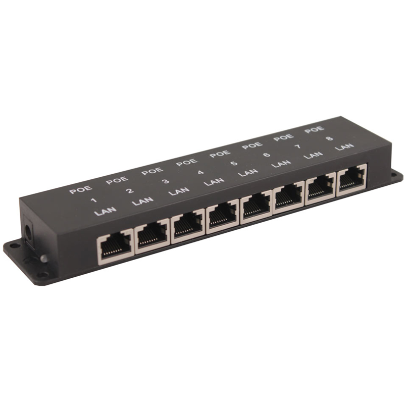 Инжектор/ OSNOVO Пассивный PoE-инжектор Fast Ethernet на 8 портов