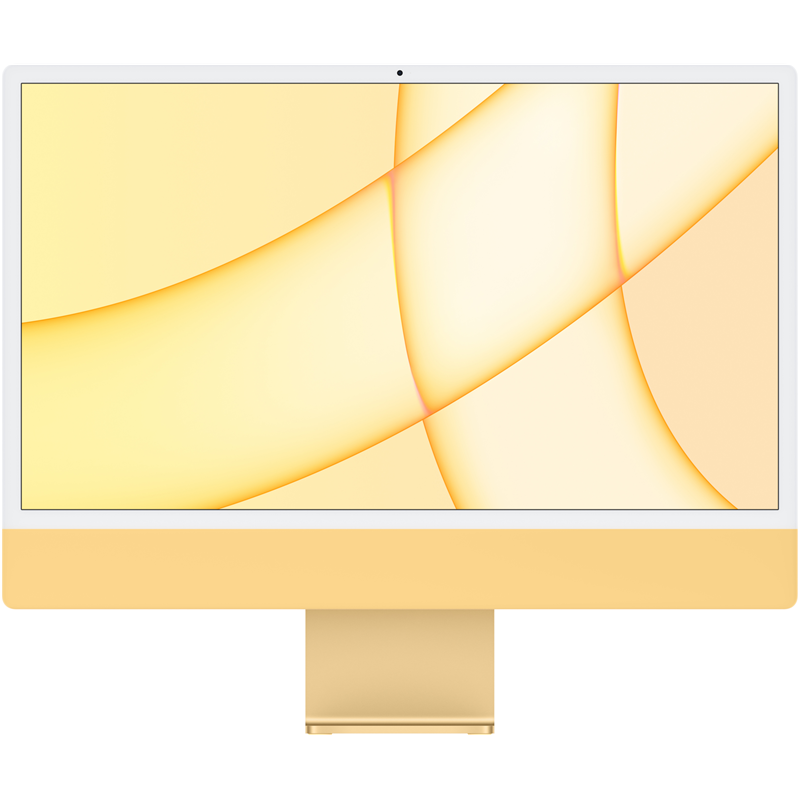 24-inch iMac with Retina 4.5K display: Apple M1 chip with 8-core CPU and 8-core GPU/8GB unified memory/256GB SSD - Yellow
