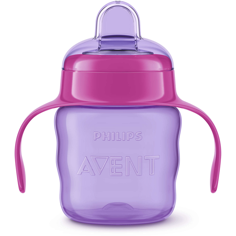 Чашка с носиком и ручками Comfort, 200 мл 6 м+ фиолетовая