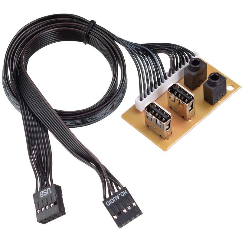 USB module, 2xUSB2.0+2xUSB3.0, PCB board+Audio+Cables for FL-302