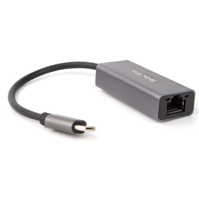 Кабель-переходник/ Кабель-переходник USB 3.1 Type-C -->RJ-45 1000Mbps Ethernet, Aluminum Shell, 0.15м Telecom <TU320M>