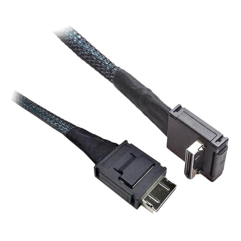 AXXCBL530CVCR 530 mm long, spare cable kit (1 cable included), straight OCuLink SFF-8611 connector to right angle OCuLink SFF-8611 connector