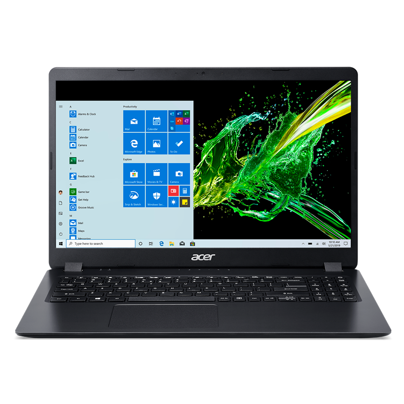 Ноутбук/ Acer Aspire A315-56-38Q0 15.6"(1920x1080 (матовый))/Intel Core i3 1005G1(1.2Ghz)/8192Mb/1000Gb/noDVD/Int:UMA/Cam/BT/WiFi/war 1y/1.9kg/Black/W10