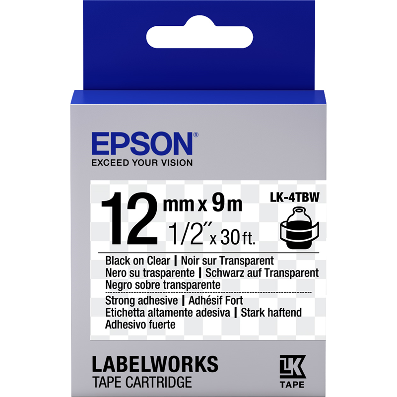 Epson LK-4TBW Black/Transp.