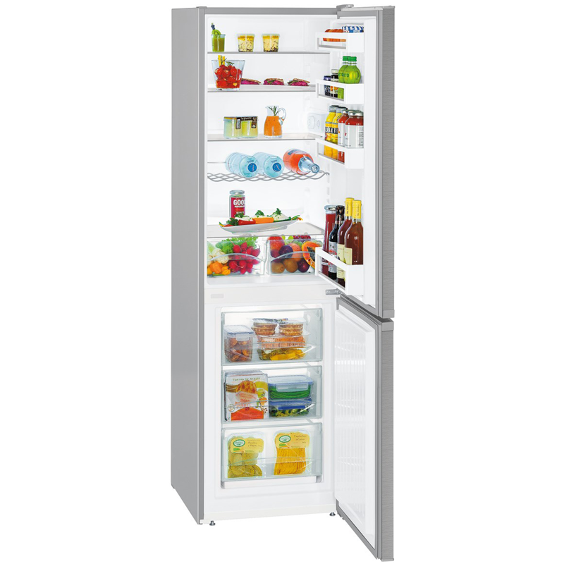 Холодильники Liebherr/ 181.2x55x63, объем камер 156/53 л, нижняя морозильная камера, нержавеющая сталь