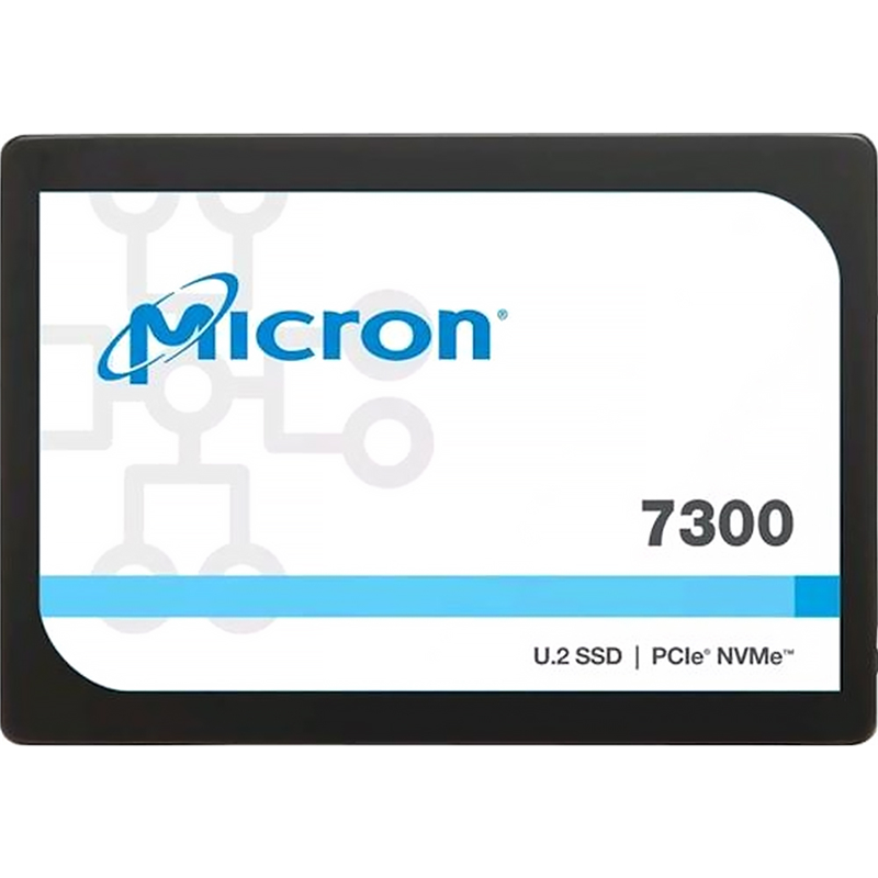 Micron SSD 7300 PRO, 1920GB, U.2(2.5" 7mm), NVMe, PCIe 3.0 x4, 3D TLC, R/W 3000/1550MB/s, IOPs 396 000/55 000, TBW 4200, DWPD 1.2 (12 мес.)