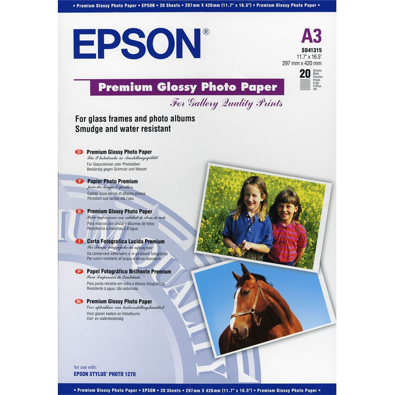 Epson Premium Glossy Photo Paper A3