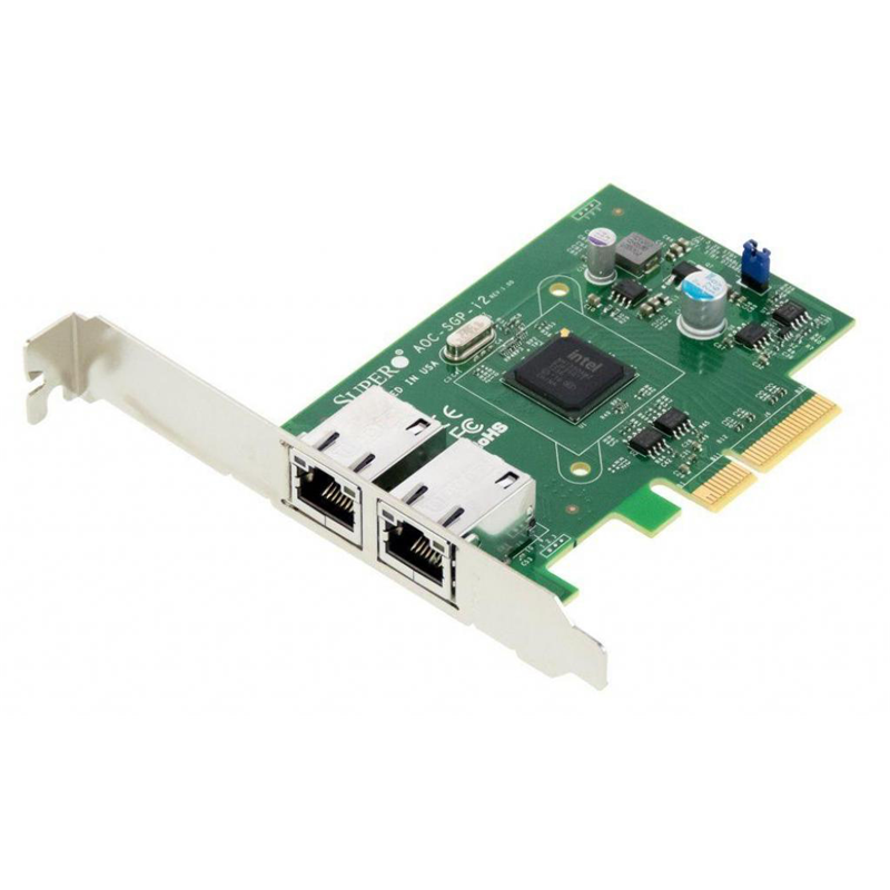 AOC-SGP-I2 Standard LP 2-port GbE with Intel i350 RETAIL PACK W/ CDR