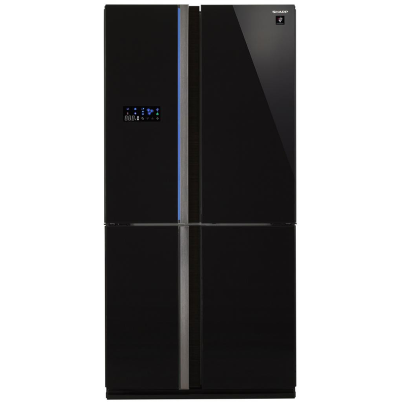 Сколько будет стоит шарп бокс на рынке. Sharp SJ-fs97vbk. Холодильник Side-by-Side Sharp SJ-fs97vbk. Холодильник Sharp 90см черный. Sharp холодильник Side by Side Шарп.