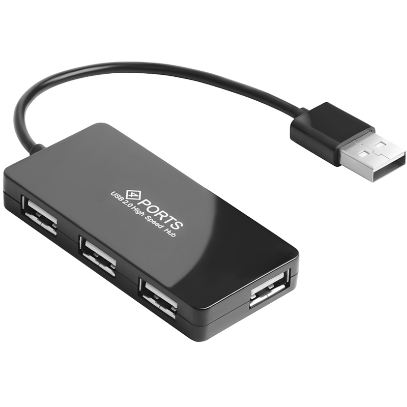 Greenconnect USB 2.0 Разветвитель GCR-UH244B на 4 порта  0,15m , black