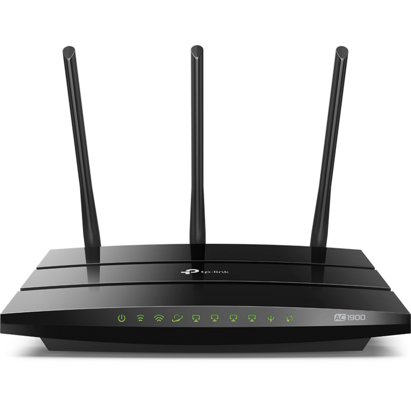 AC1900 Dual-Band Wi-Fi Router, 1300Mbps at 5GHz + 600Mbps at 2.4GHz, 5 Gigabit Ports, 1 USB 2.0, 3 external antennas+ 1 internal antenna, MU-MIMO, Beamforming, Smart Connect, Airtime Fairness, IPTV, Access Point Mode, VPN Server, IPv6 Ready, Tether App, C