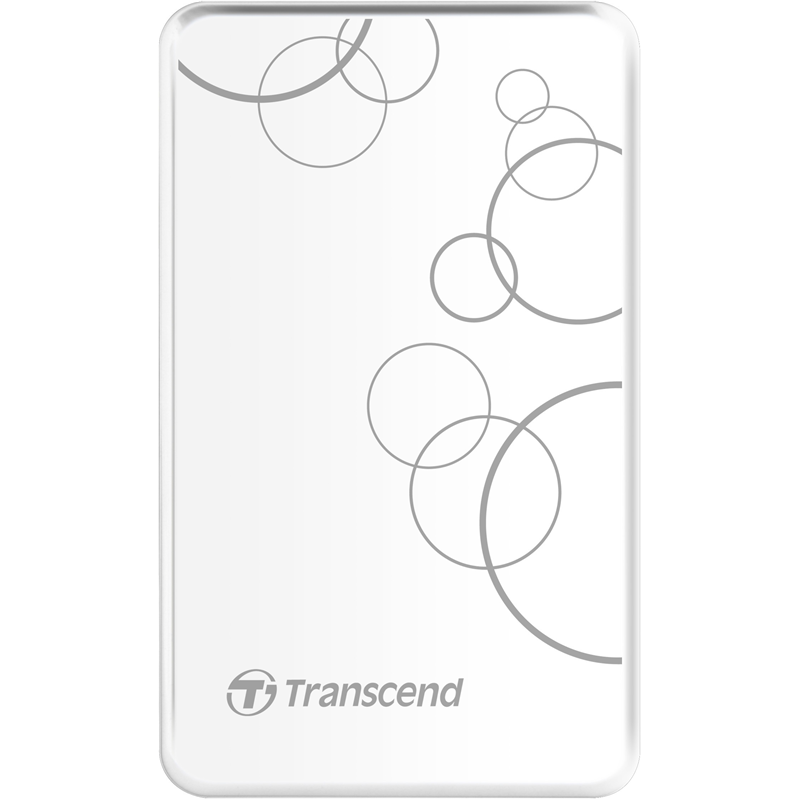 Portable HDD 2TB Transcend StoreJet 25A3 (White), USB 3.1 Gen1, 131x80x15mm, 196g /3 года/