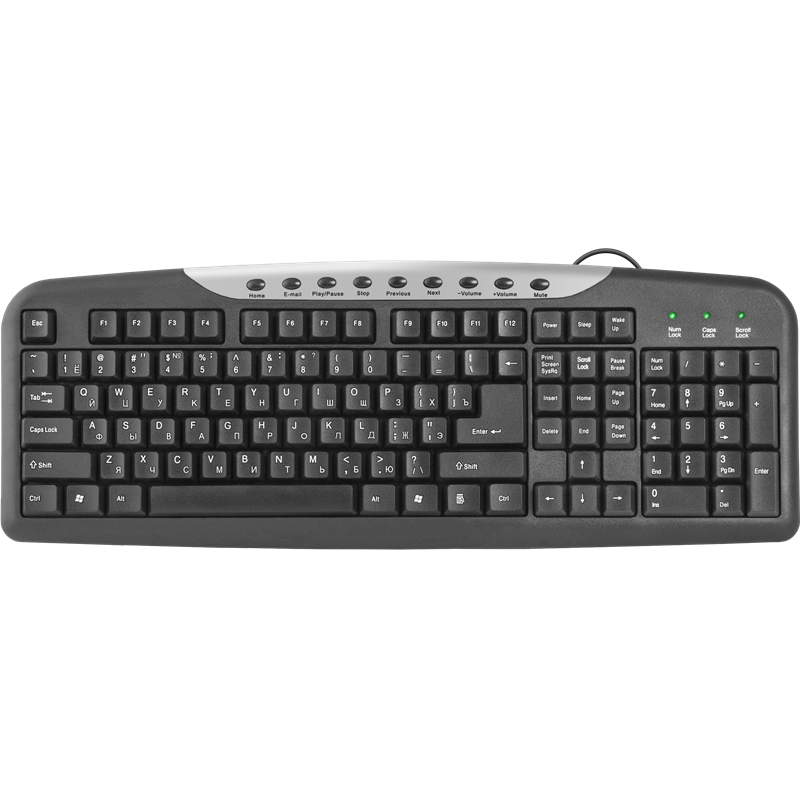 Defender #1 Проводная клавиатура HM-830 RU,черный,полноразмерная