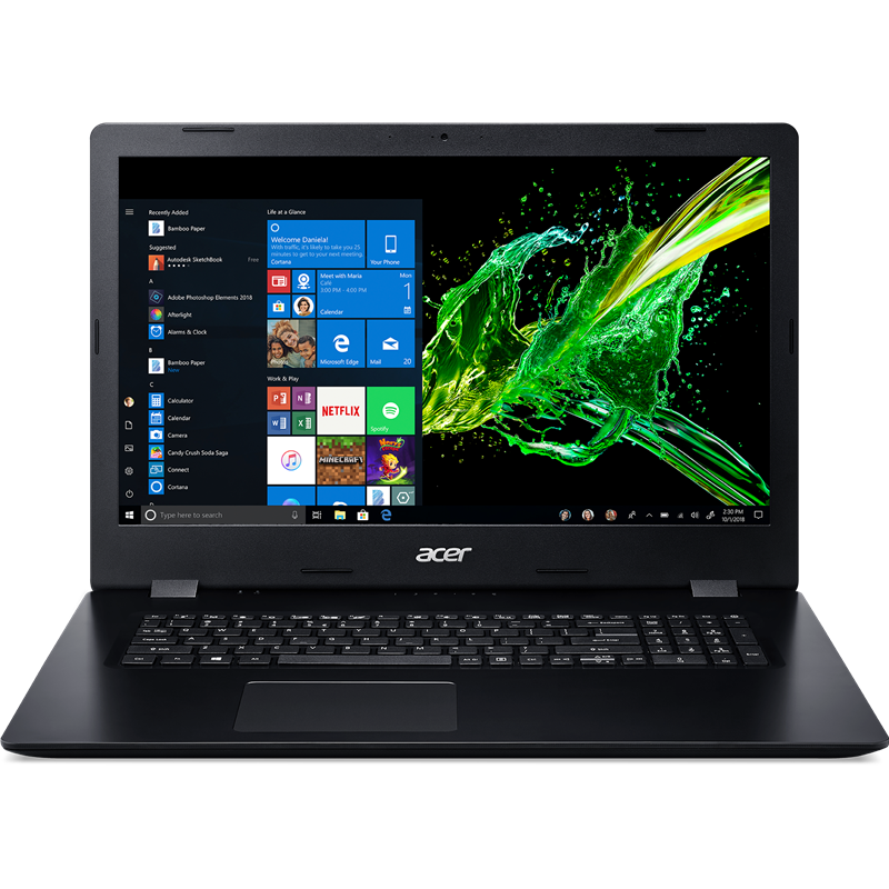 Ноутбук/ Acer Aspire 3 A317-32-C2GY 17.3"(1600x900)/Intel Celeron N4020(1.1Ghz)/4096Mb/1000Gb/noDVD/Int:UMA/Cam/BT/WiFi/war 1y/2.8kg/Black/W10
