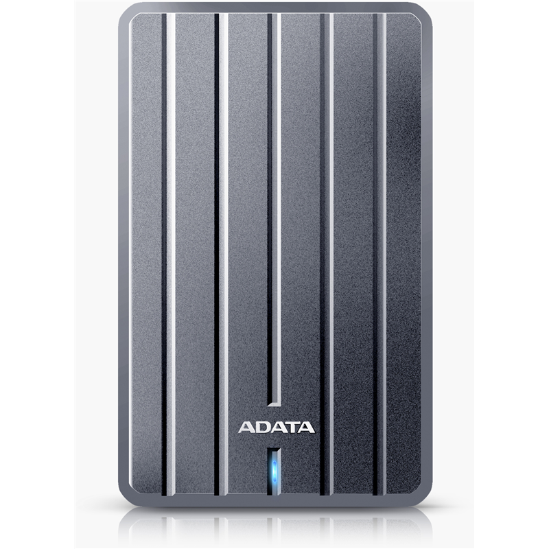 Portable HDD 2TB ADATA HC660 (Grey), Metal, USB 3.1 Gen1, 120x76x10mm, 124g /3 года/