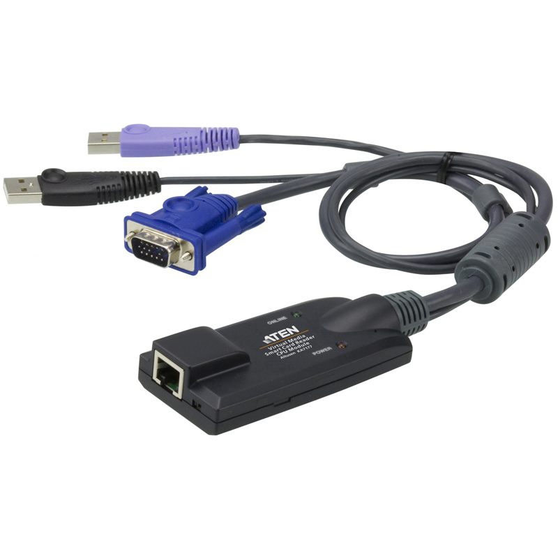 Модуль удлинителя, SVGA+KBD+MOUSE USB 2.0+AUDIO,  50 метр., для подкл. комплекта перключат. KN2124v/KN2140v/KN4124v/KN4140v, макс.разреш. 1920х1200, RJ45+HD-DB15+USB A-тип+2xMINI JACK, Female+4xMale, без Б.П.,(Virtual Media DDC2B)/ USB Virtual Media KVM A