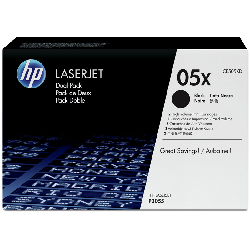HP LaserJet CE505X Dual Pack Black Print Cartridge