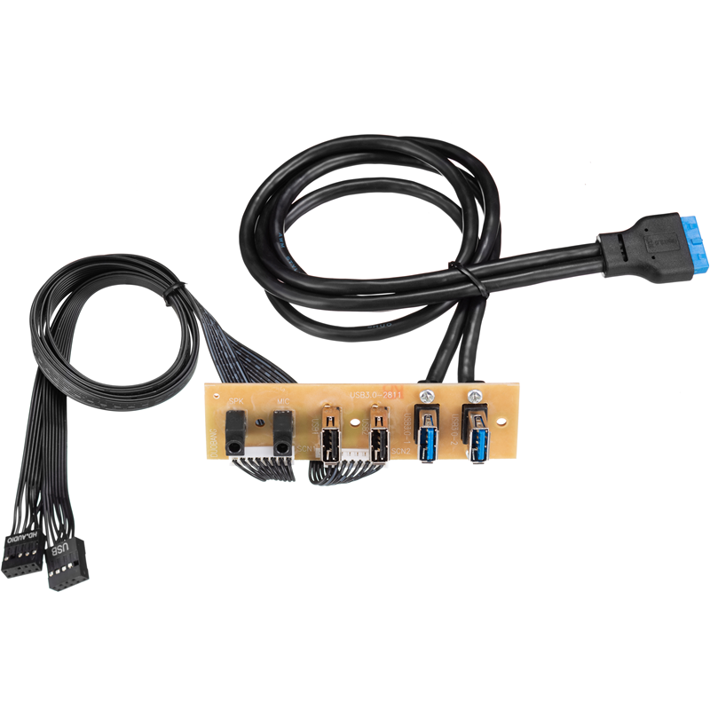 USB module, 2xUSB2.0+2xUSB3.0, PCB board+Audio+Cables for FL-301