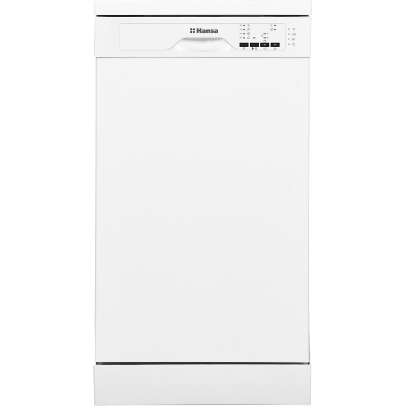 Посудомоечная машина HANSA/ Отдельностоящая посудомоечная машина ZWV414WH, ширина 45 см, 4 программs, 10 комплектов, половинная загрузка, конденсационная сушка, отсрочка 3/6/9ч, замок от детей, цвет белый