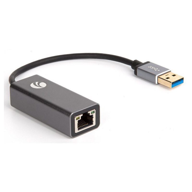 Кабель-переходник/ Кабель-переходник USB 3.0 (Am) --> LAN RJ-45 Ethernet 1000 Mbps, Aluminum Shell, VCOM <DU312M>
