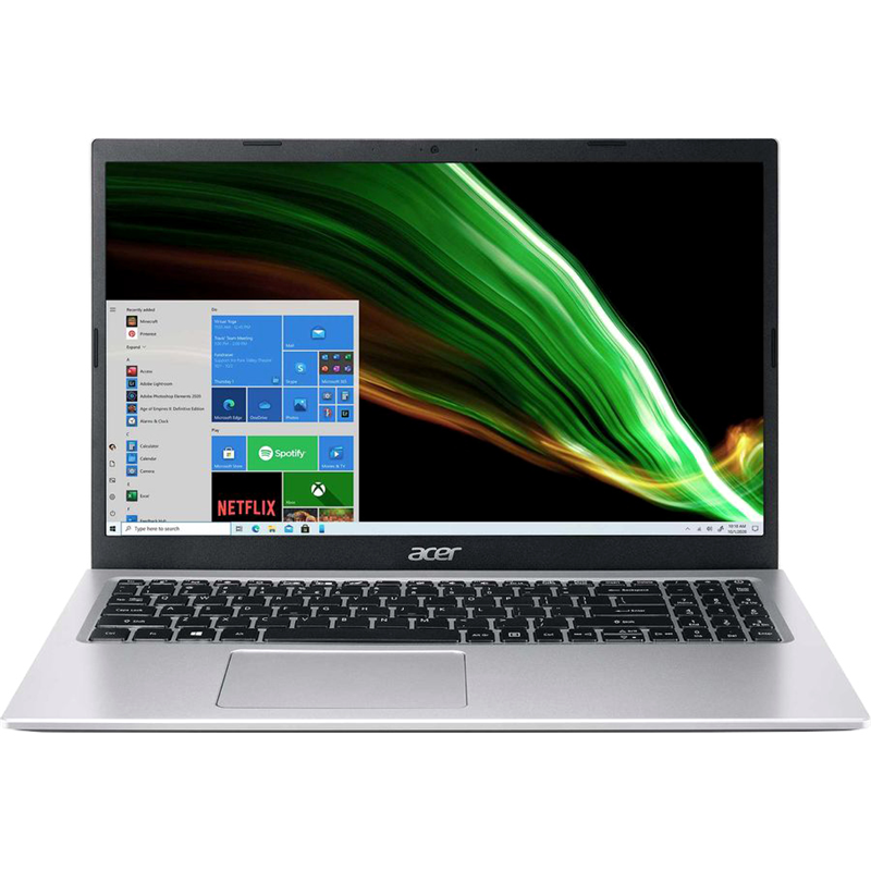 Ноутбук/ Acer Aspire 3 A315-35-C22H 15.6"(1920x1080 (матовый))/Intel Celeron N4500(1.1Ghz)/8192Mb/256PCISSDGb/noDVD/Int:UMA/Cam/BT/WiFi/war 1y/1.9kg/Silver/W10