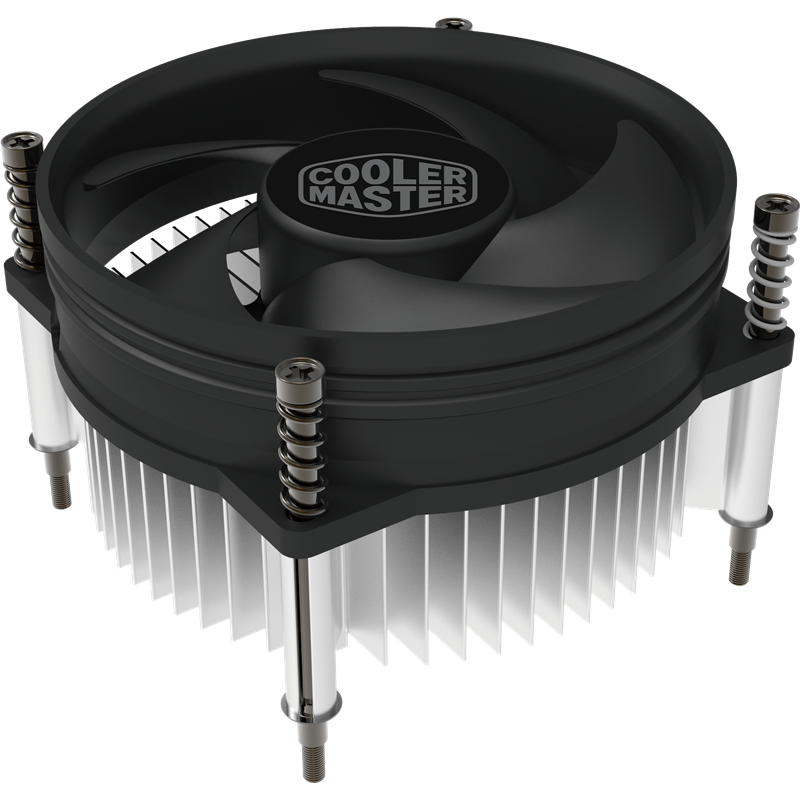 Cooler Master i30 PWM (65W, 4-pin, 55mm, classic, Al, fans: 1x92mm/31CFM/28dBA/2600rpm, 1200/115x)
