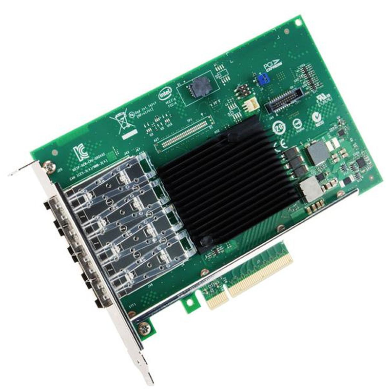Intel® Ethernet Converged Network Adapter X710-DA4, Quad SFP+ Ports, 10 GBit/s, PCI-E x8 (v3), VMDq, PCI-SIG* SR-IOV Capable, iSCSI, FCoE, NFS