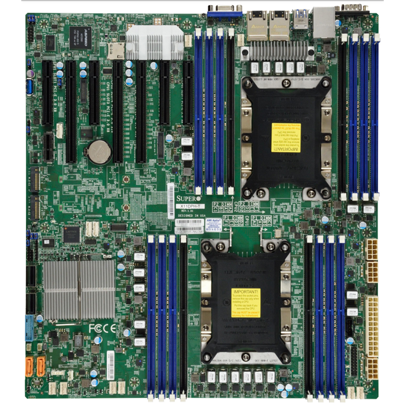 MB Supermicro X11DPH-i-O, 2x LGA 3647, C622, 16xDDR4 Up to 4TB 3DS ECC RDIMM/3DS ECC LRDIMM, 3 PCI-E 3.0 x16,, 4 PCI-E 3.0 x8, M.2 Interface: 2 PCI-E 3.0 x4, M.2 Form Factor: 2242/2260/2280/22110, M.2 Key: M-Key (RAID 0,1 support), 1 VGA port, Intel® C622